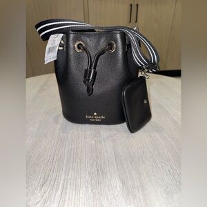 Kate Spade Black Bucket Bag with Pouch
